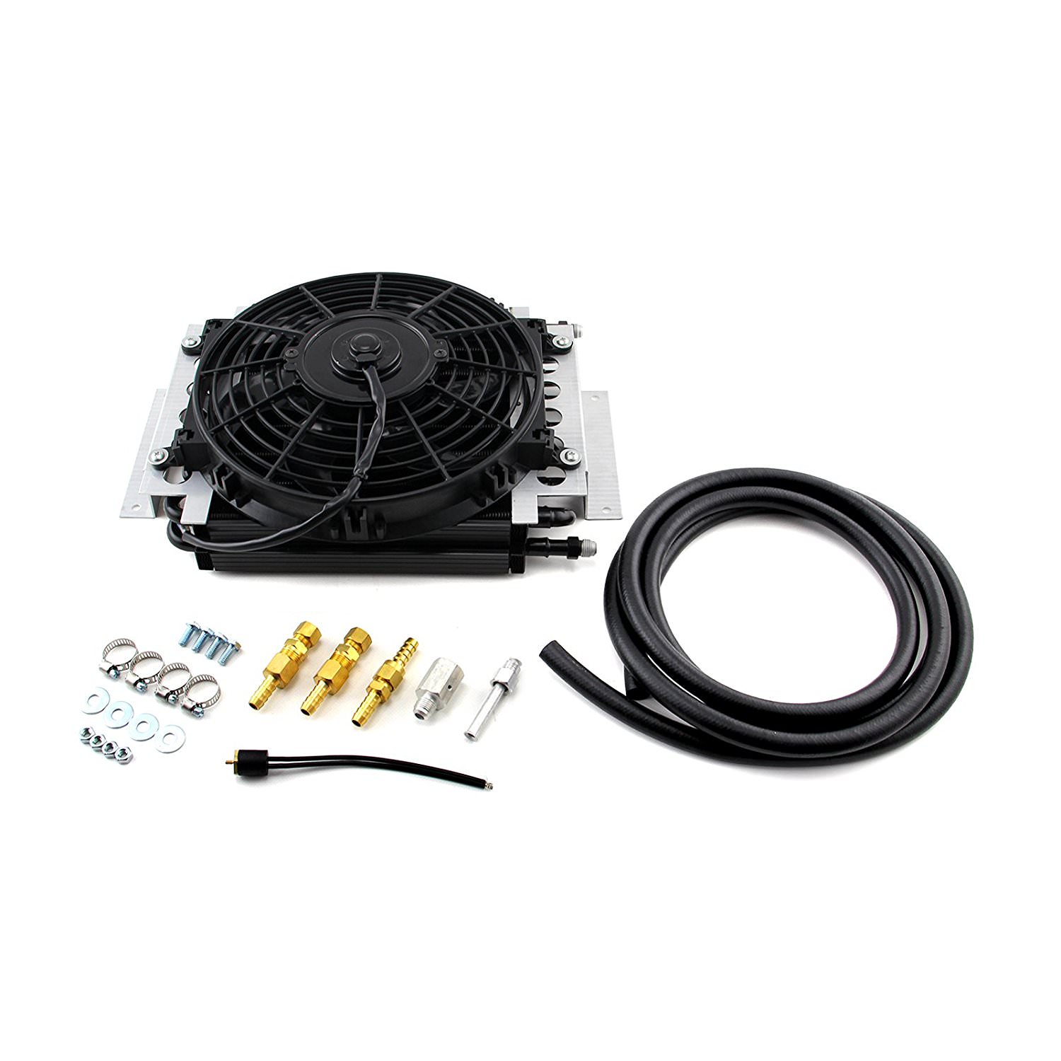 Derale transmission cooler with fan